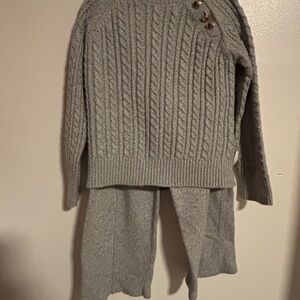 Abercrombie Kids Heather Gray Cable Knit Sweater